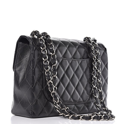 Chanel Caviar Quilted Jumbo Single Flap Black 3 of 15