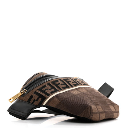 Fendi Vitello Century Maglia Pattern Mix Belt Bag Havana 4 of 11