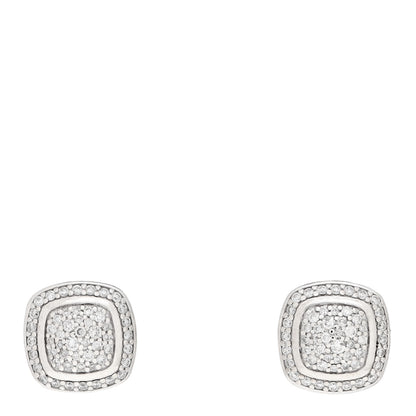 David Yurman Sterling Silver Diamond 7mm Pave Albion Earrings 1 of 5