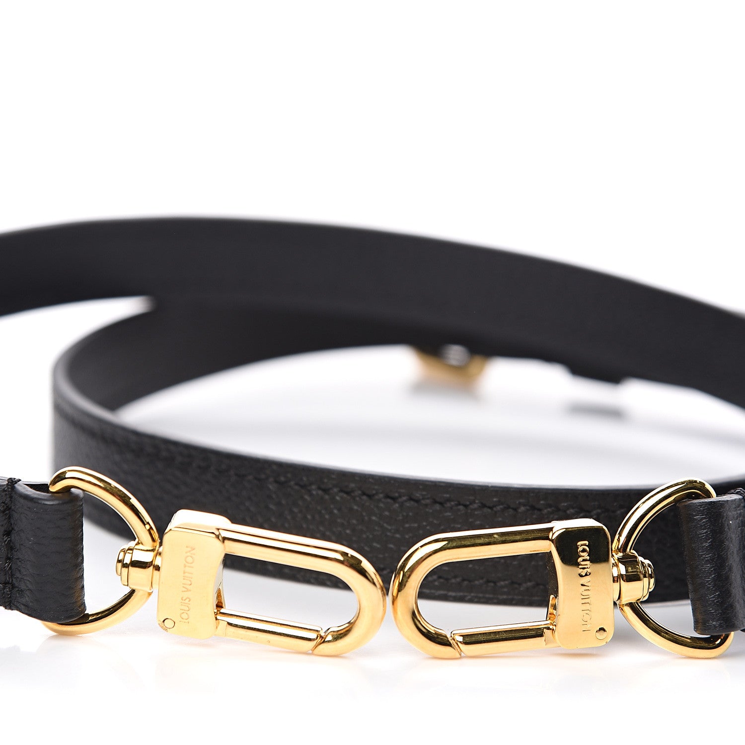 Louis Vuitton Calfskin Adjustable Shoulder Strap Black 3 of 3