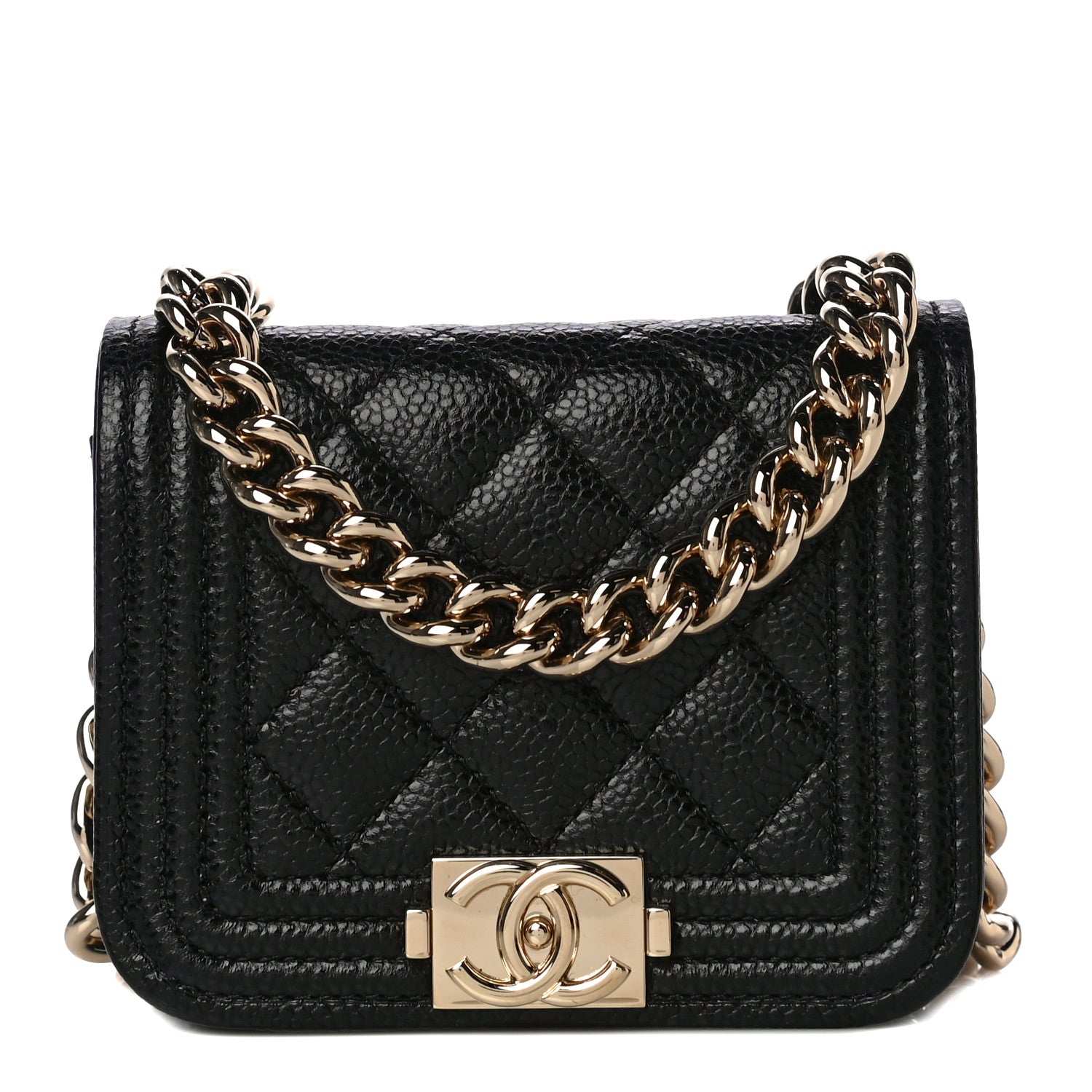 Chanel Caviar Quilted Boy Flap Waist Belt Bag Black 1 of 14