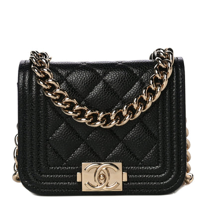 Chanel Caviar Quilted Boy Flap Waist Belt Bag Black 1 of 14