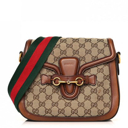 Gucci Monogram Medium Lady Web Shoulder Bag Beige Cuir 1 of 24