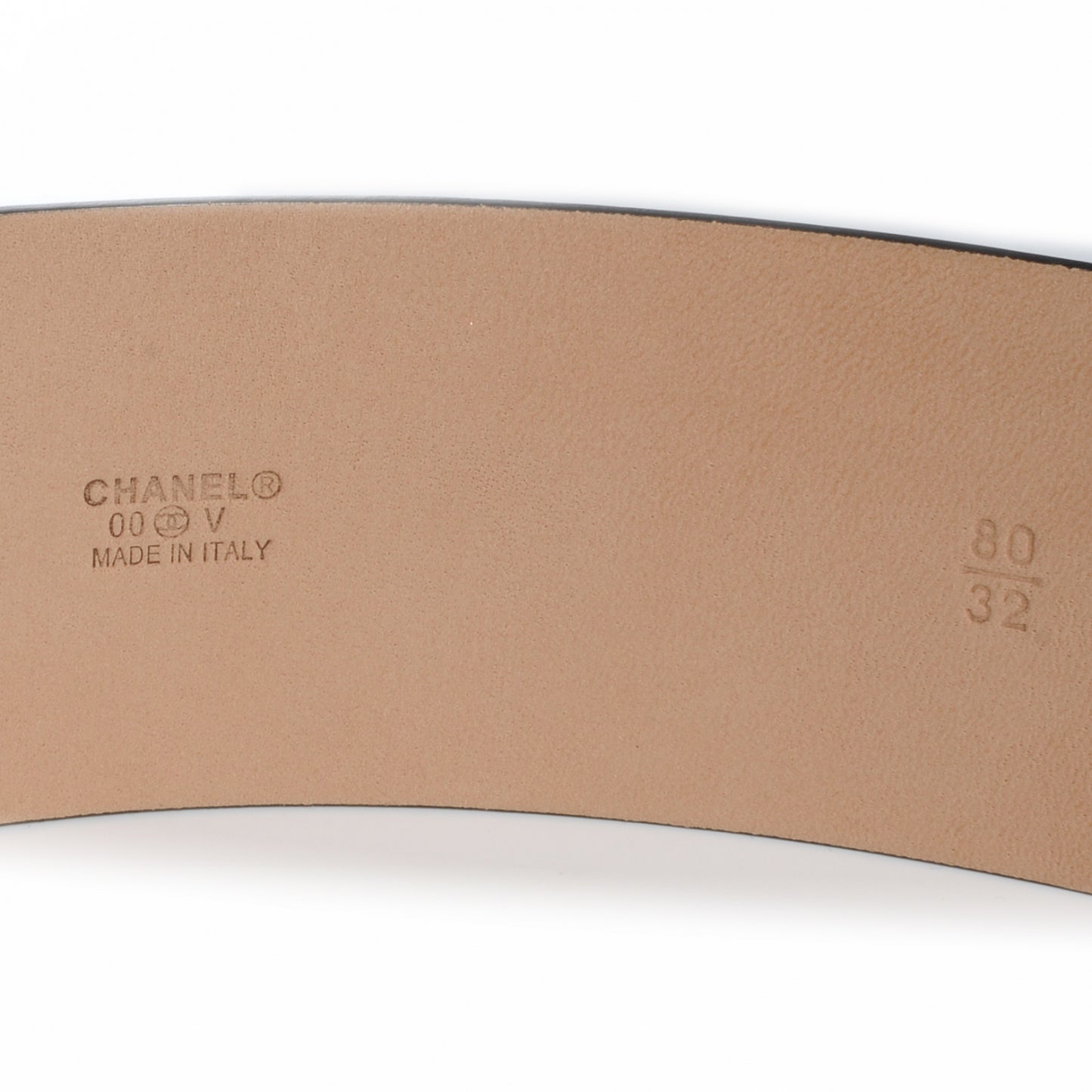 Leather CC Logo Belt 80 32 Black