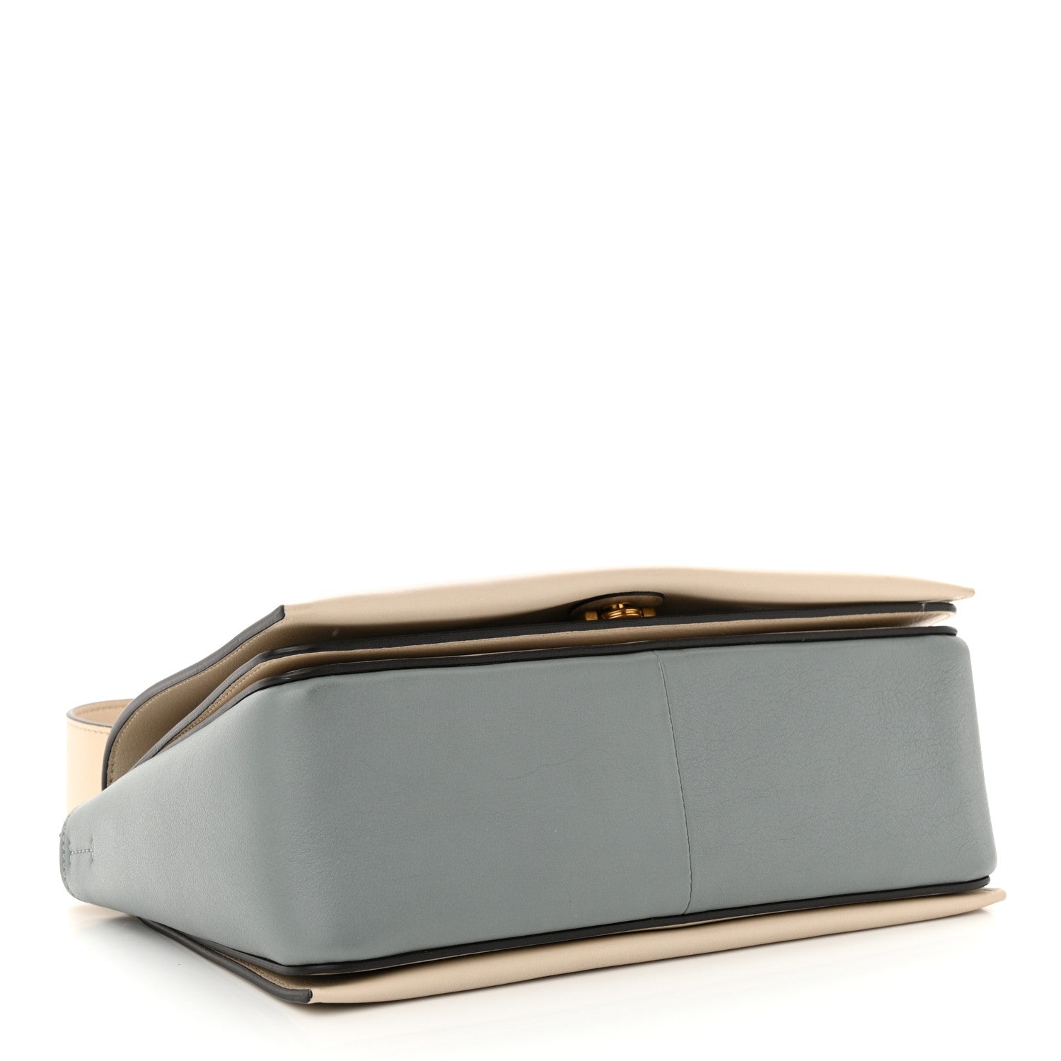 Celine Shiny Smooth Calfskin Medium Frame Shoulder Bag Grege Storm 4 of 12