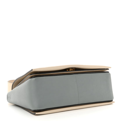 Celine Shiny Smooth Calfskin Medium Frame Shoulder Bag Grege Storm 4 of 12