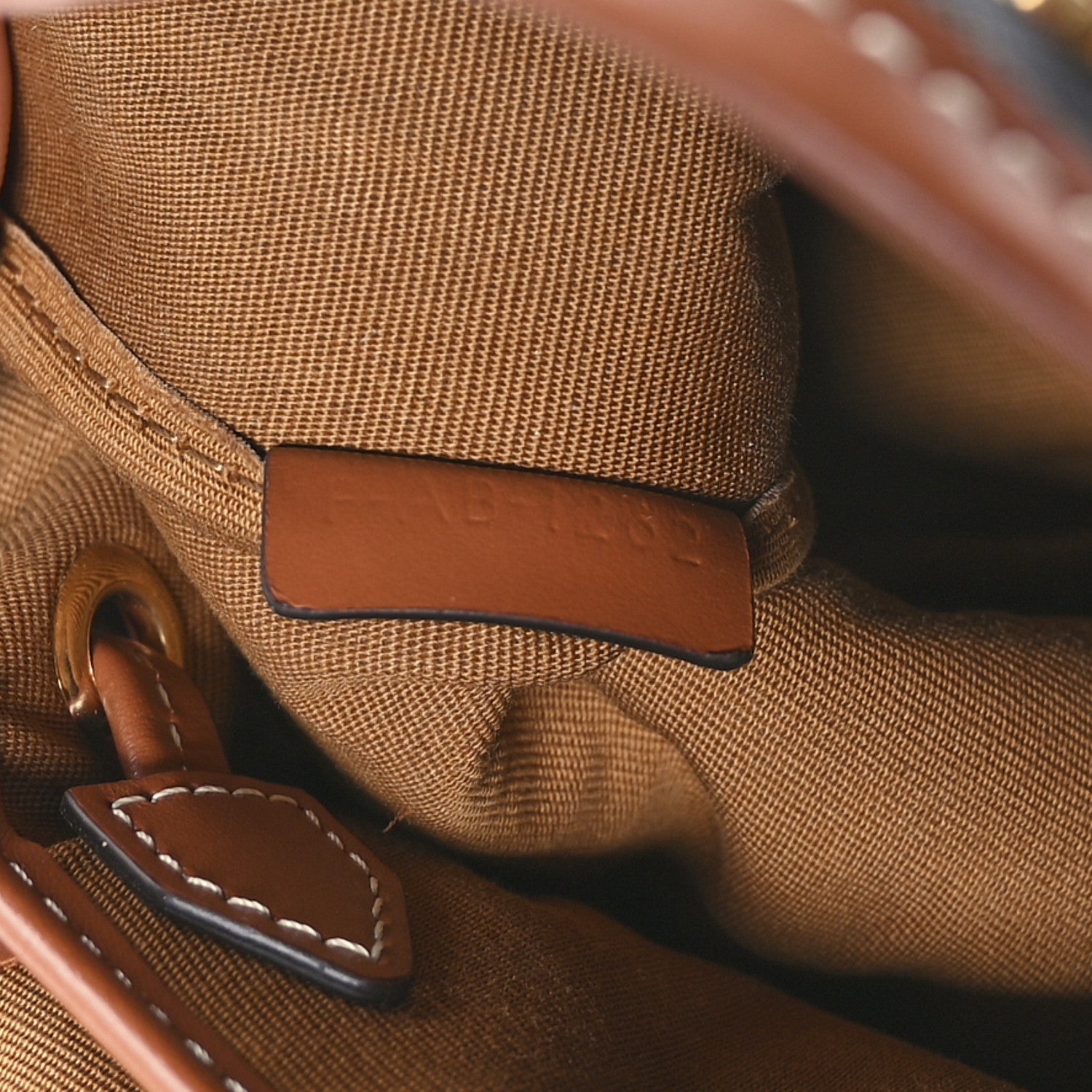 Celine Triomphe Canvas Calfskin Mini Folco Backpack Tan 7 of 10