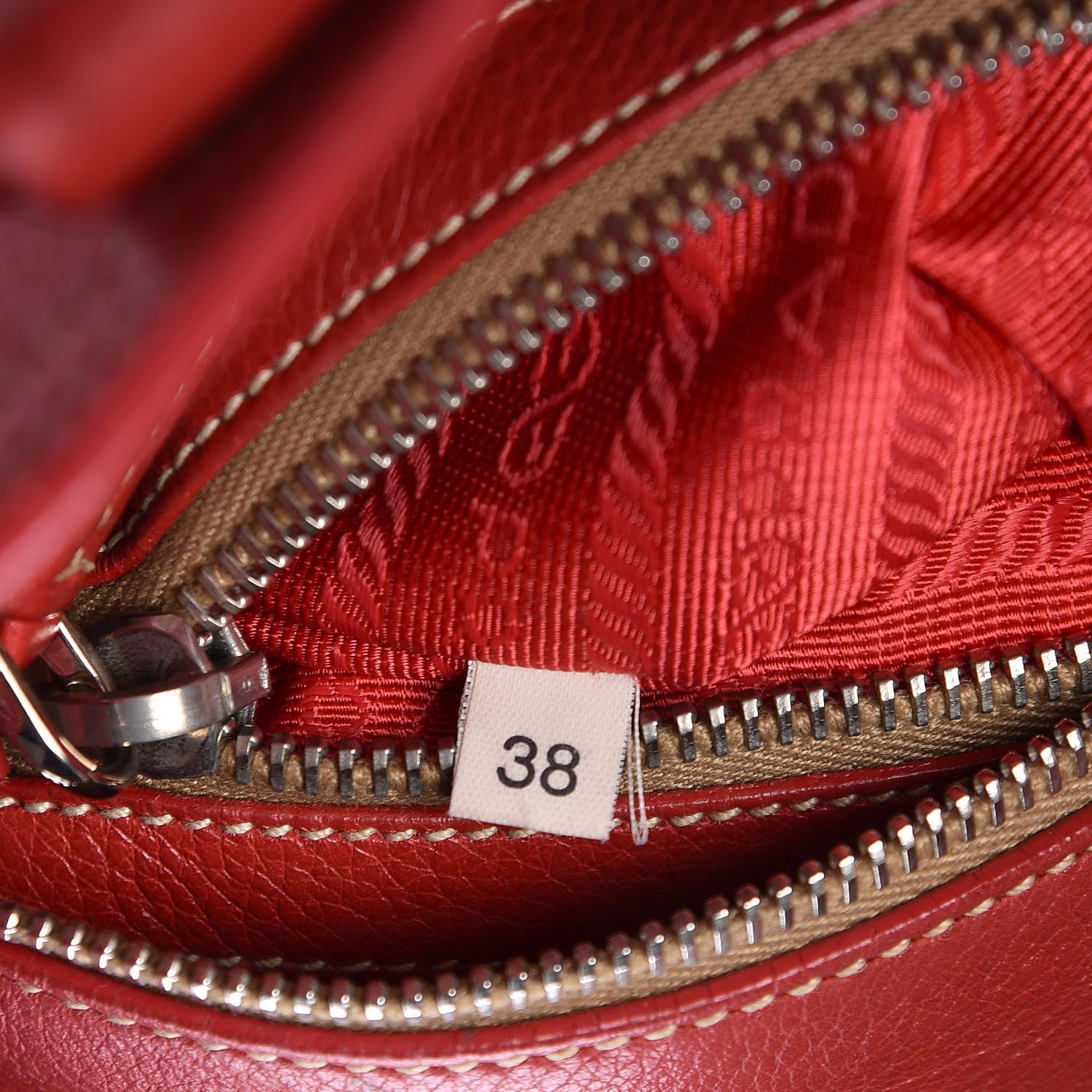 Prada Vitello Daino Rope Mini Tote Rosso 7 of 13