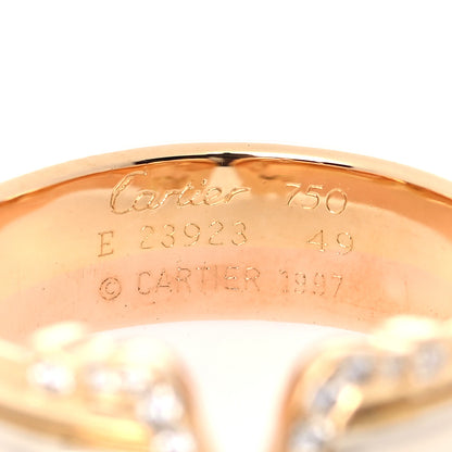 Cartier 18K Pink Yellow White Gold Diamond 8mm C De Cartier Ring 49 5 4 of 4