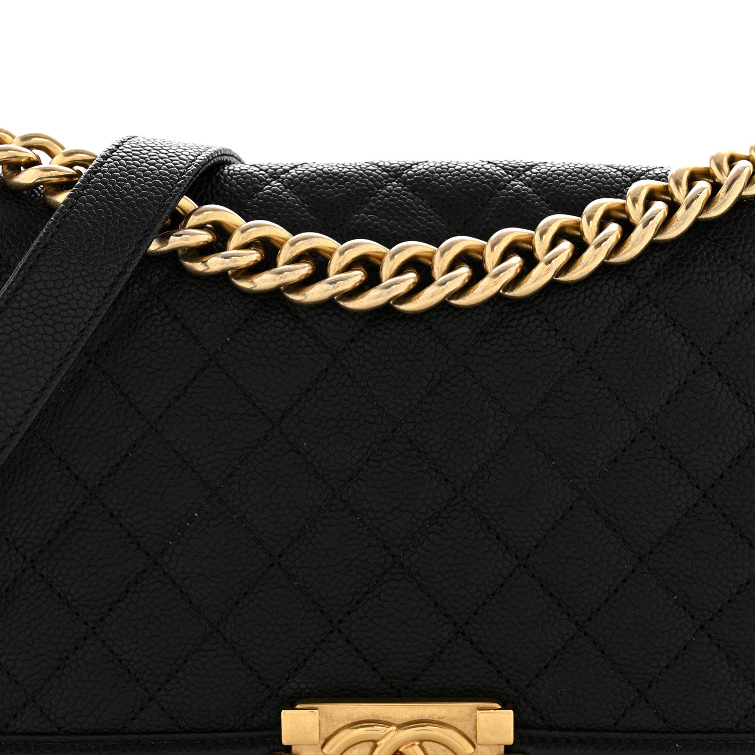 Chanel Caviar Quilted Medium Boy Flap Black 8 of 12