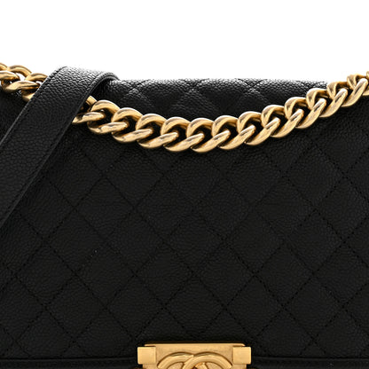 Chanel Caviar Quilted Medium Boy Flap Black 8 of 12