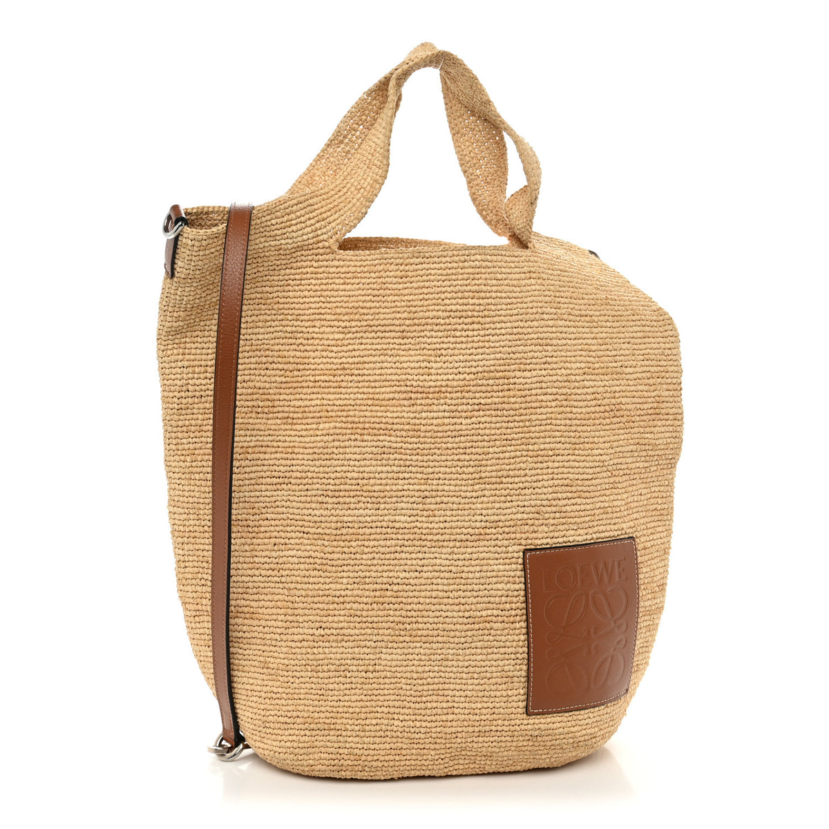 Loewe Raffia Paula's Ibiza Slit Tote Bag Natural Tan 1 of 17