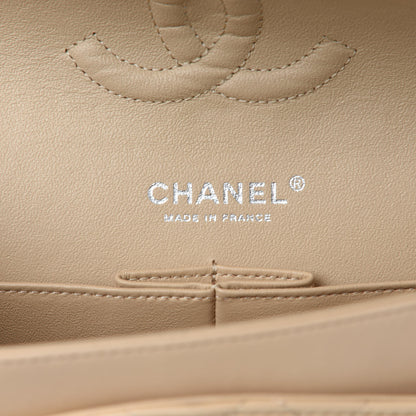 Chanel Lambskin Quilted Medium Double Flap Beige 10 of 12