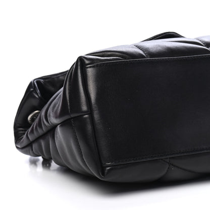 Saint Laurent Lambskin Quilted Small Loulou Puffer Monogram Chain Satchel Black 8 of 9