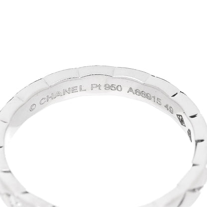 Chanel Platinum Diamond Mini Coco Crush Ring 49 4.75 4 of 4