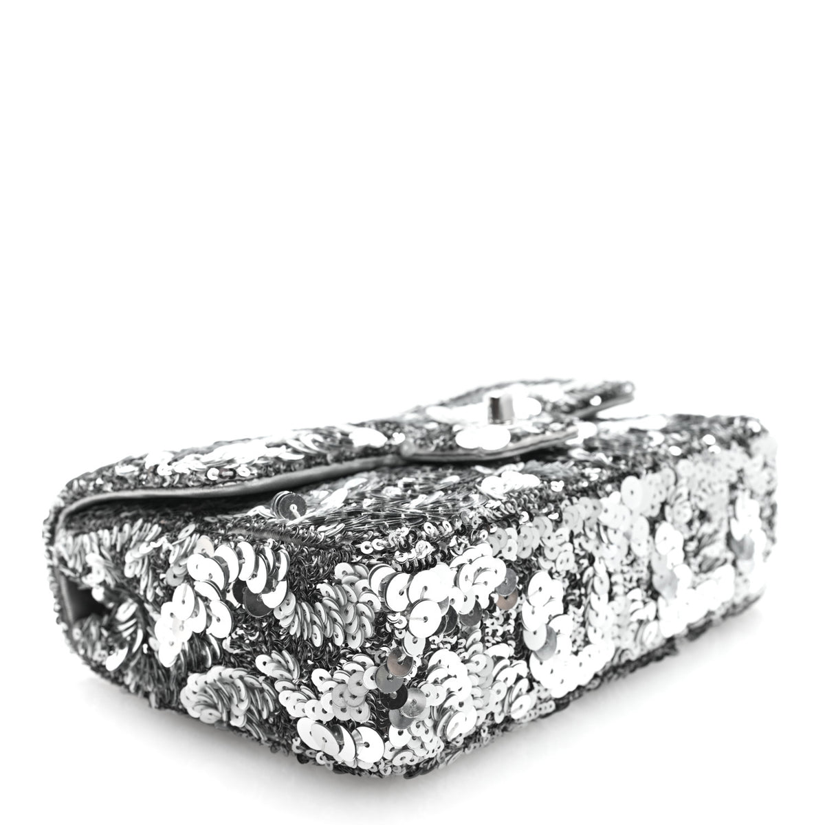 Chanel Sequin Mini Rectangular Flap Silver 4 of 10