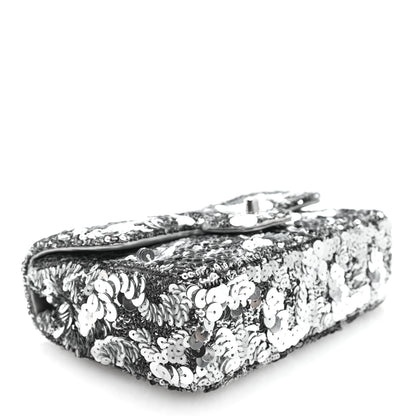 Chanel Sequin Mini Rectangular Flap Silver 4 of 10