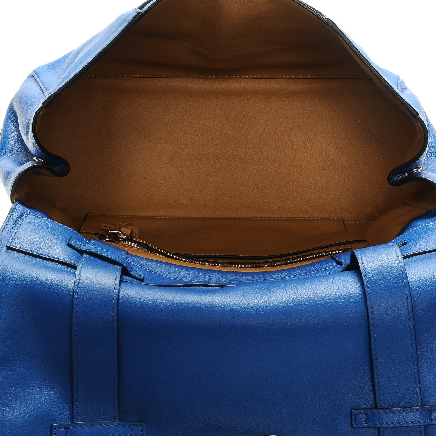 Proenza Schouler Calfskin Double Sided PS Courier Bag Blue Honey 6 of 8