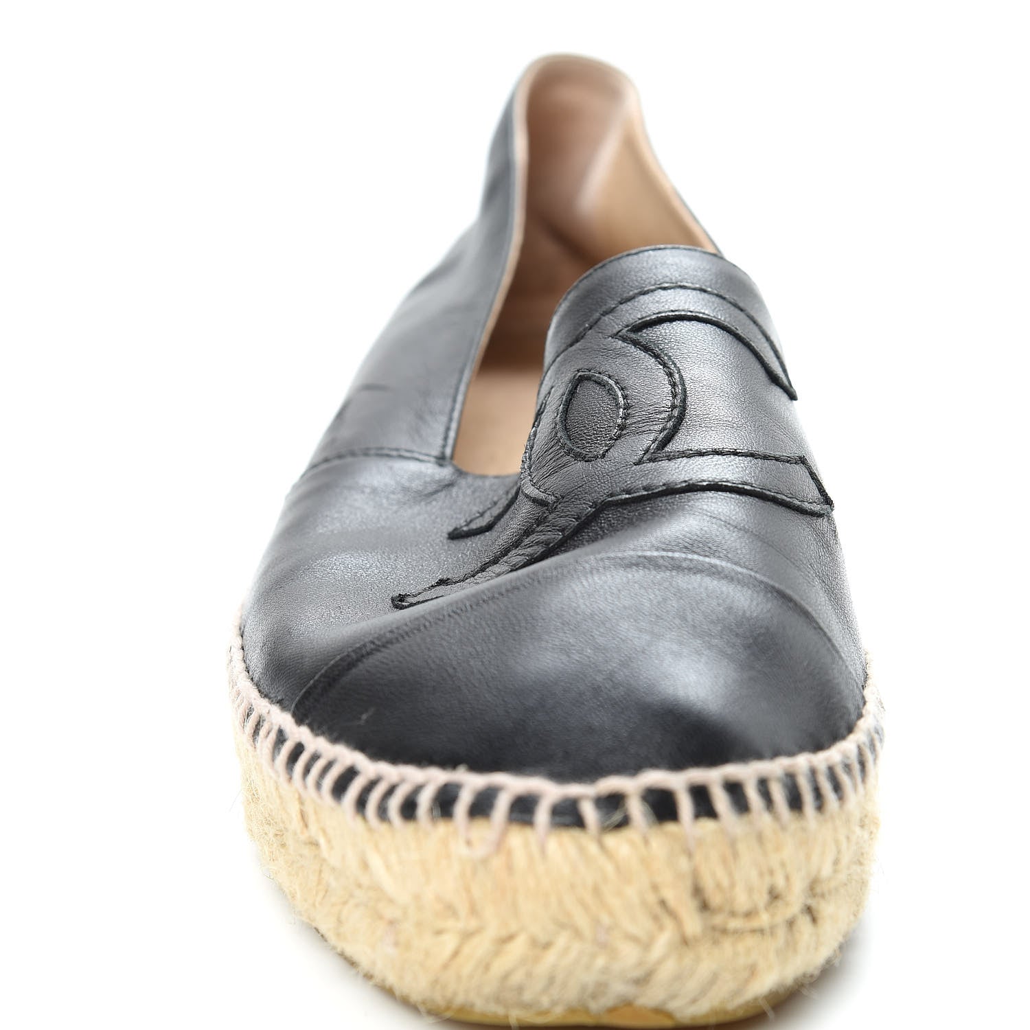 Chanel Lambskin CC Espadrilles 39 Black 12 of 13