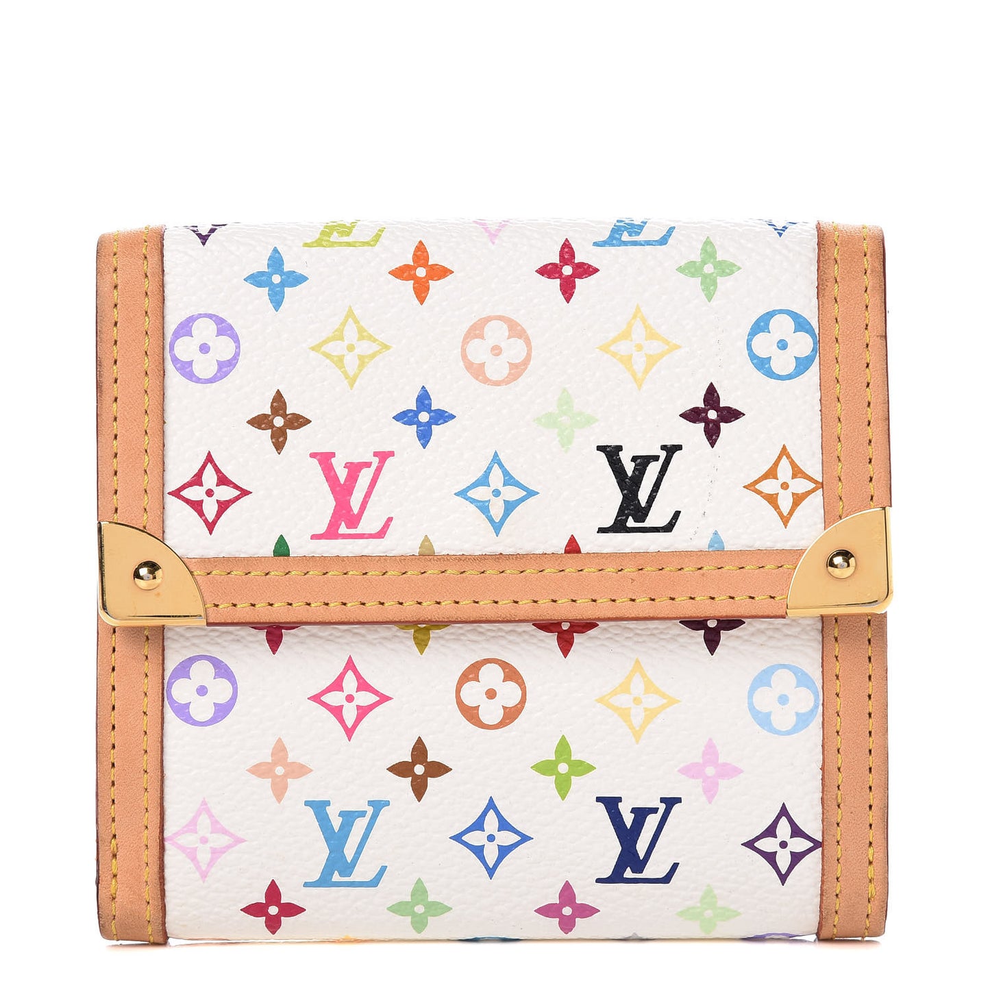Monogram Multicolor Porte-Monnaie Billets Wallet White