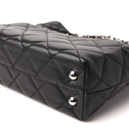 Chanel Calfskin Quilted In The Business North South Tote Black 7 of 9