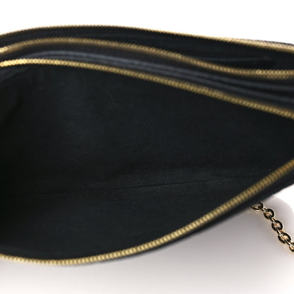 Louis Vuitton Empreinte Double Zip Pochette Black 6 of 10