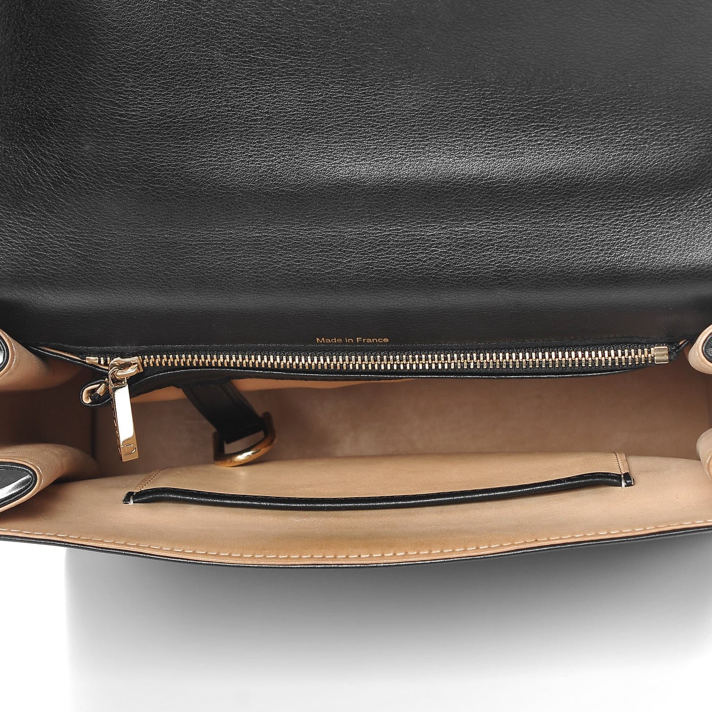 Calfskin MM Tempete Satchel Black