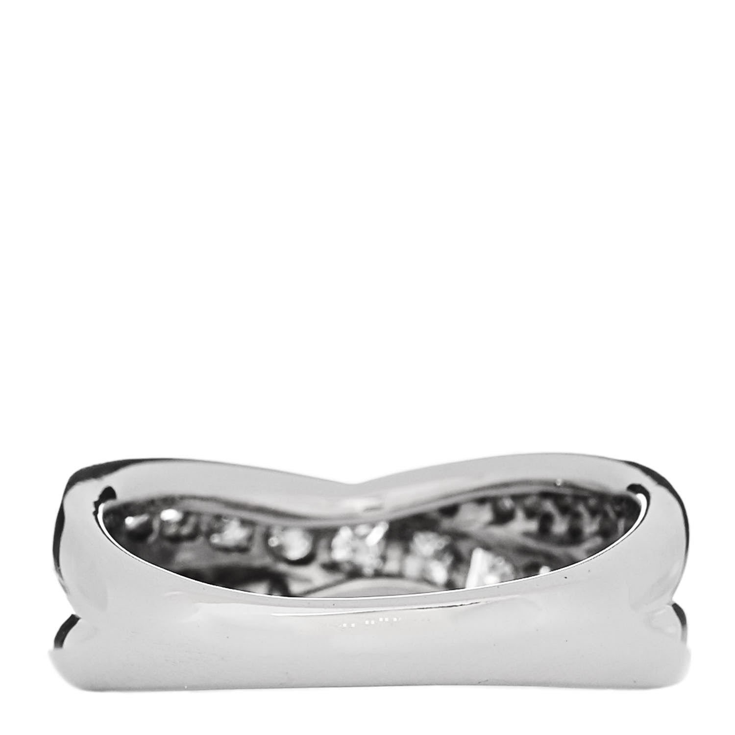 Parker & West by FASHIONPHILE Platinum Diamond 1.20ctw Crossover Band Ring  52 6 3 of 9