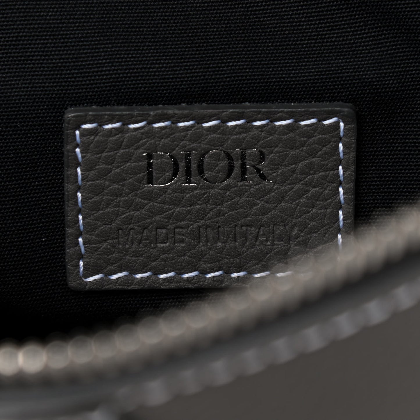 Grained Calfskin Kim Jones Saddle Bag Grey