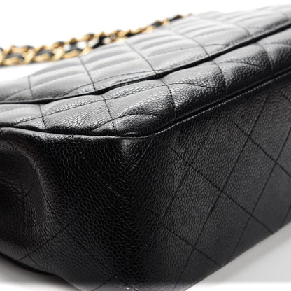 Chanel Caviar Quilted Jumbo Single Flap Black 12 of 14