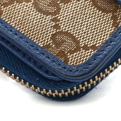 Gucci Monogram Dollar Calfskin Zip Around French Flap Wallet Beige Ebony Caspian 8 of 10