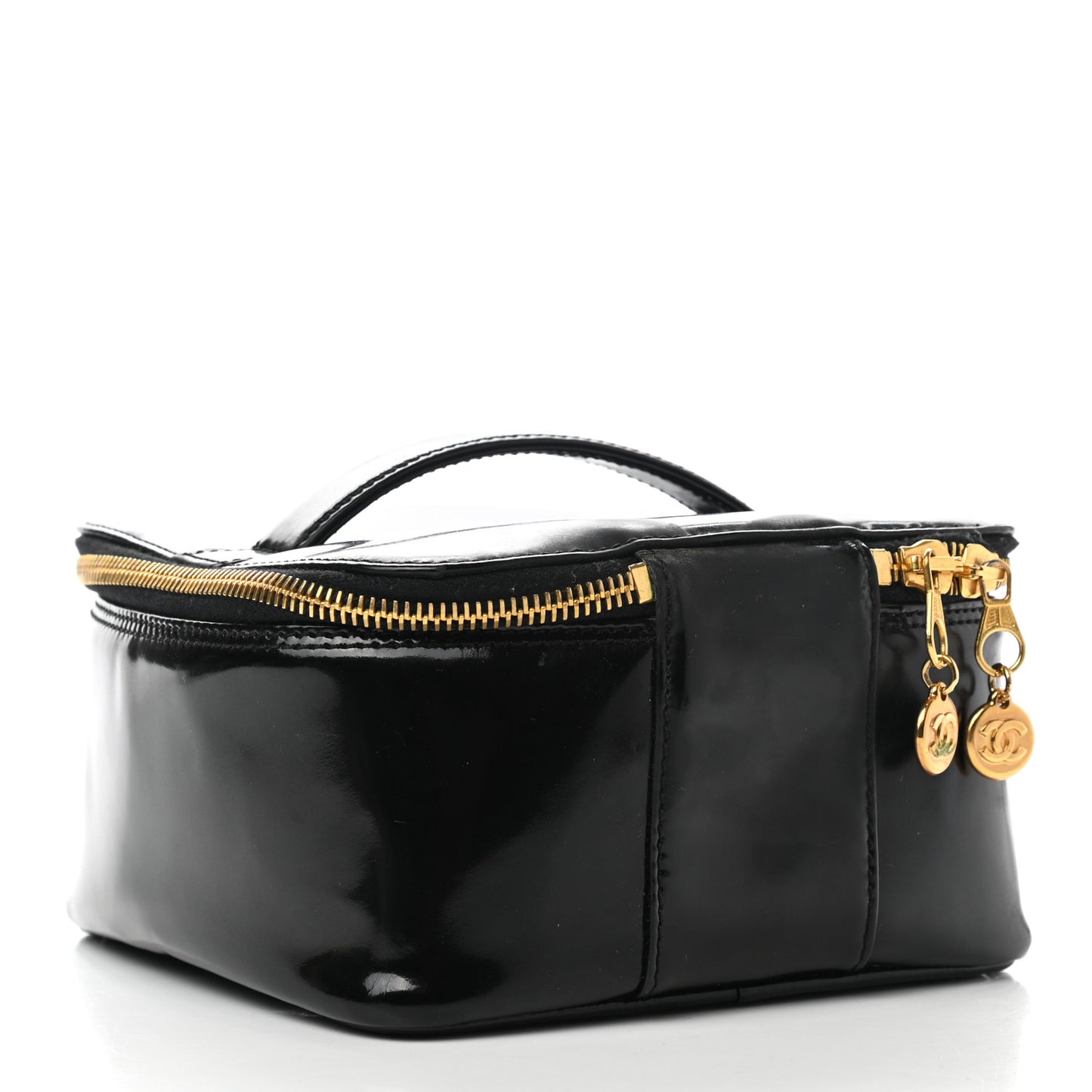 Patent Vanity Cosmetic Case Black