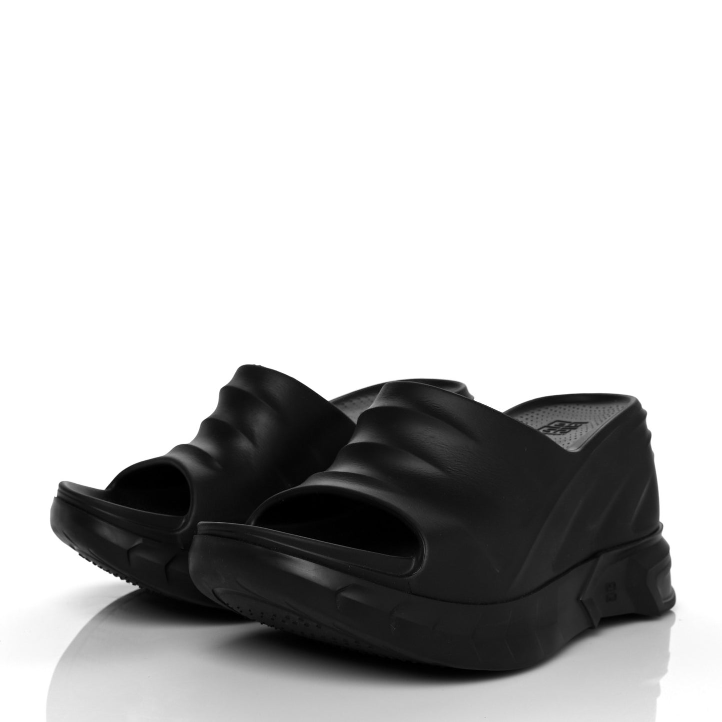 Rubber Marshmallow Wedge Slides 40 Black
