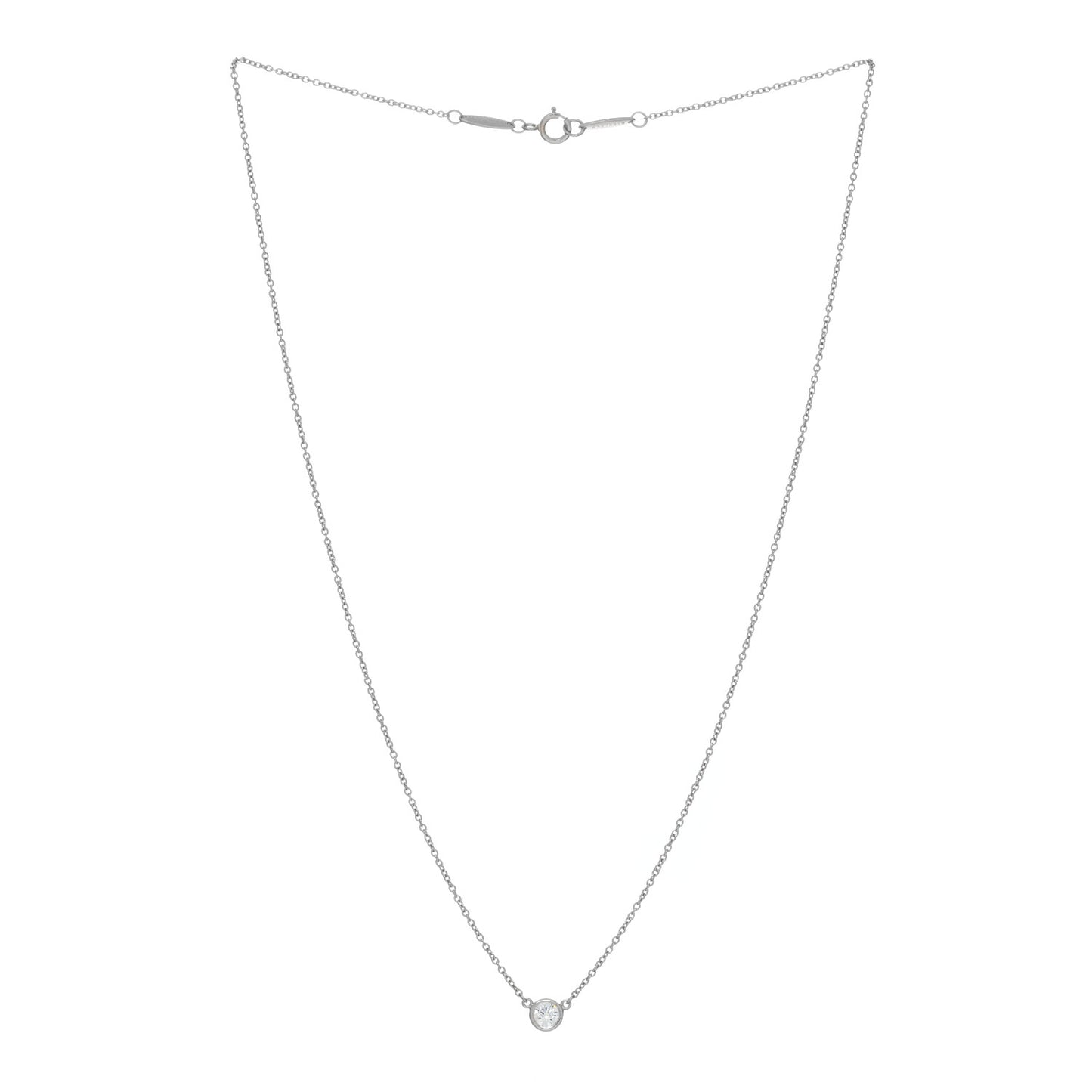 Platinum Diamond .23ct Elsa Peretti Diamonds by the Yard Pendant Necklace