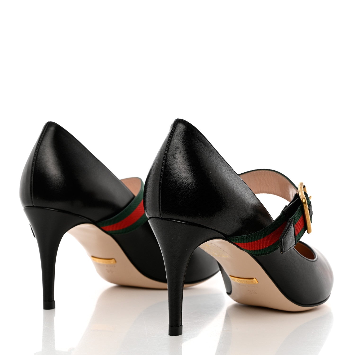Gucci Malaga Kid Sylvie High Heel Pumps 36 Black 4 of 13