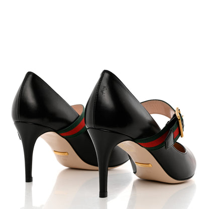Gucci Malaga Kid Sylvie High Heel Pumps 36 Black 4 of 13