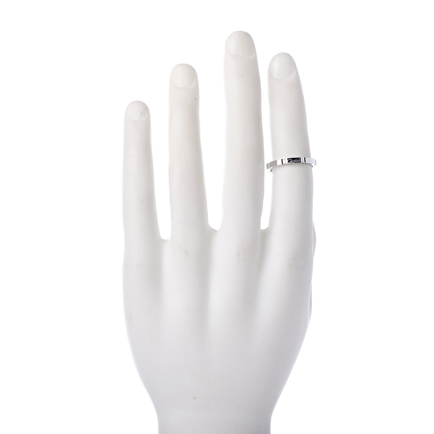 Cartier 18K White Gold 2.5mm Maillon Panthere Wedding Band Ring 59 8.75 2 of 6