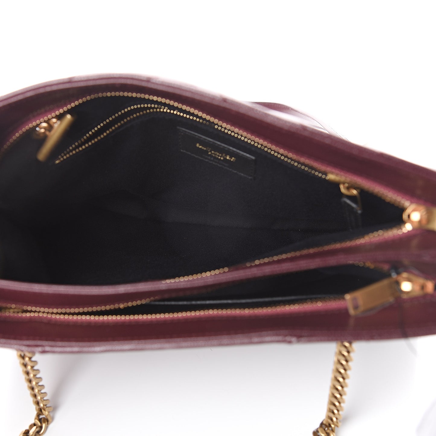 Grain de Poudre Matelasse Chevron Small Tribeca Shopping Bag Rouge Legoin