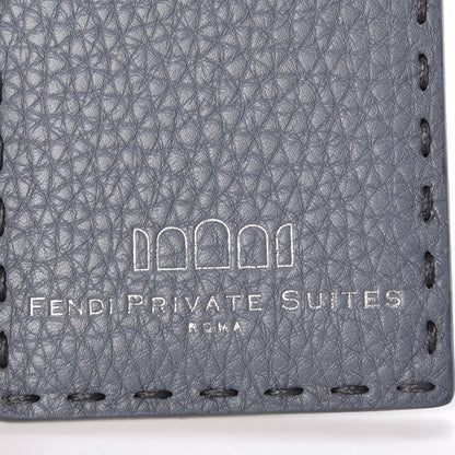 Fendi Calfskin Romano Selleria Private Suites Card Holder Blue 5 of 6