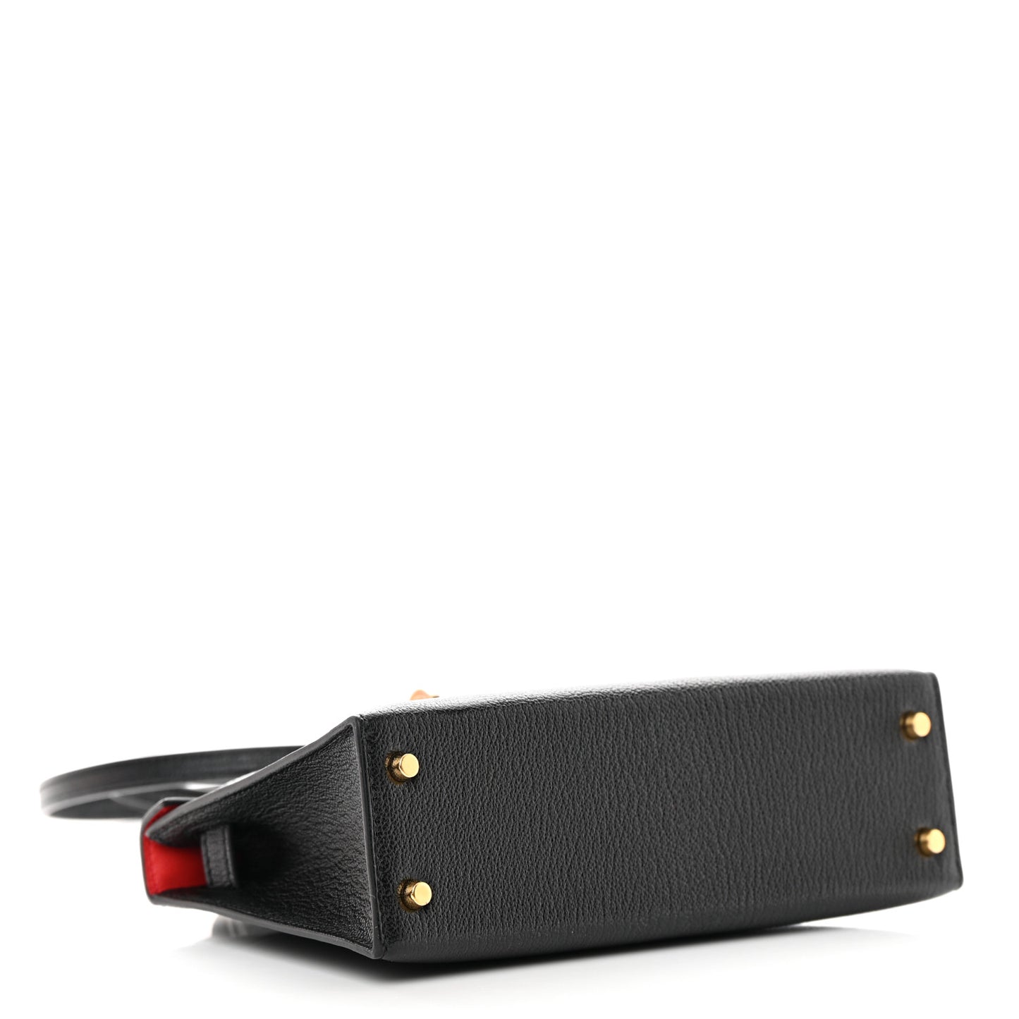 Chevre Mysore Horseshoe Mini Kelly Sellier 20 Black Rouge De Coeur