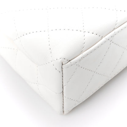 Chanel Shiny Aged Calfskin Quilted Nano Kelly Shopper White 9 of 11