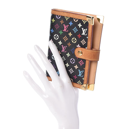 Louis Vuitton Monogram Multicolor Small Ring Agenda Cover Black 2 of 6