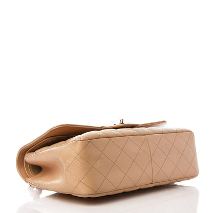 Chanel Caviar Quilted Jumbo Double Flap Beige 3 of 9