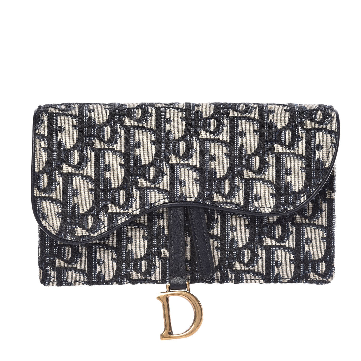 Christian Dior Oblique Saddle Belt Bag Blue 1 of 10