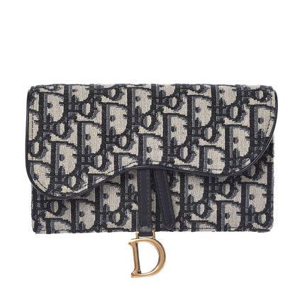 Christian Dior Oblique Saddle Belt Bag Blue 1 of 10