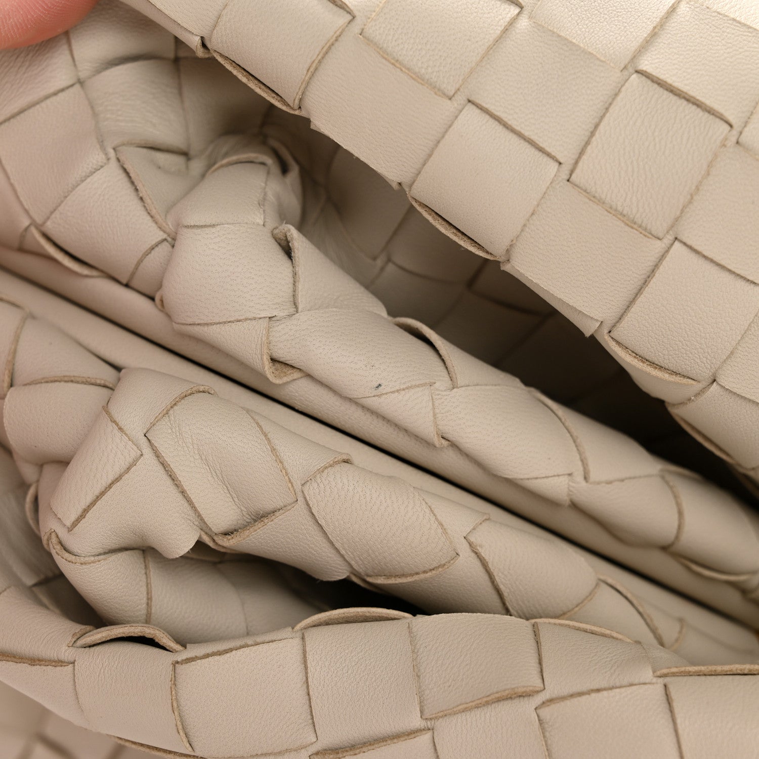 Bottega Veneta Nappa Maxi Intrecciato The Pouch Oversized Clutch Plaster 12 of 12