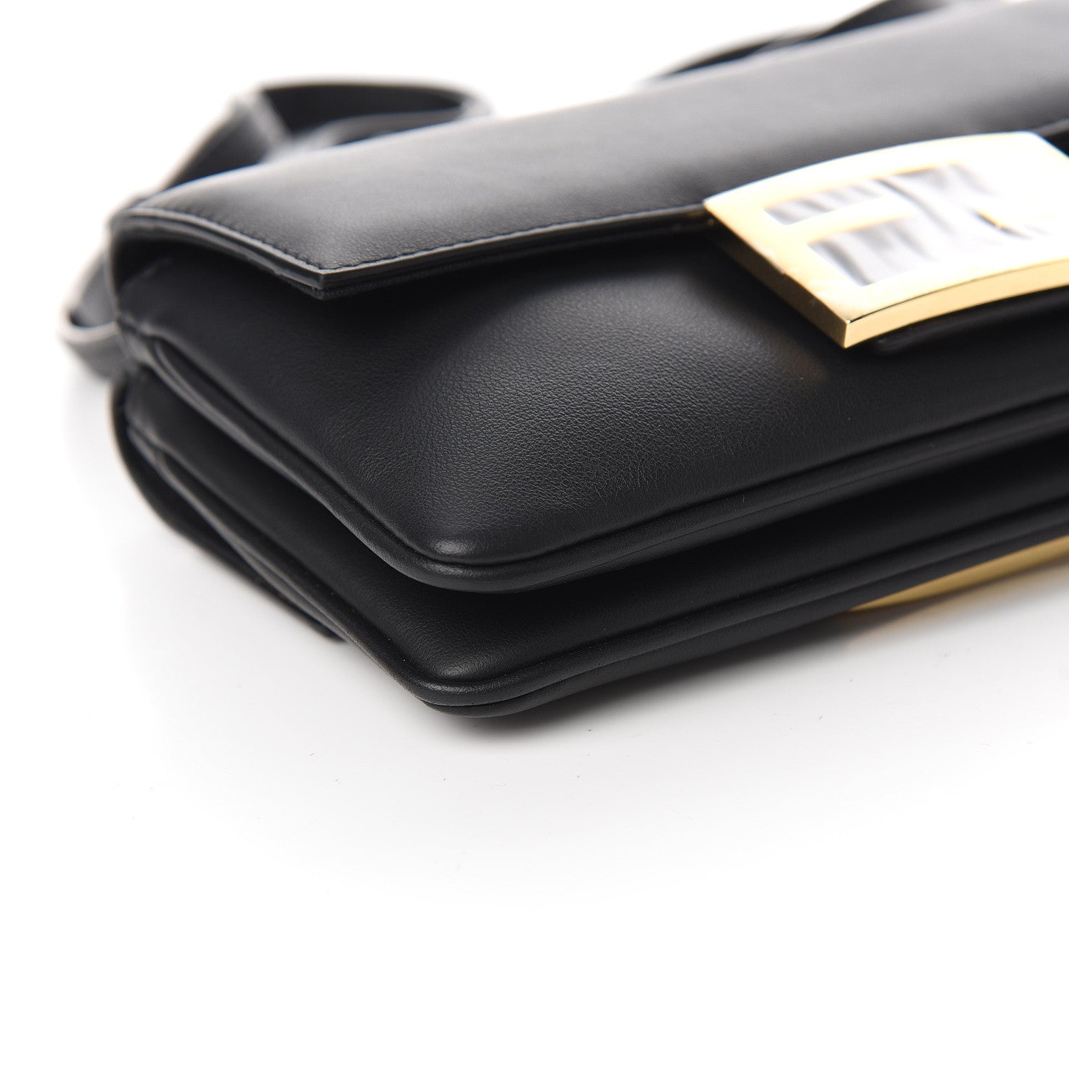 Fendi Vitello Grace Matte Duo Baguette Black 4 of 10