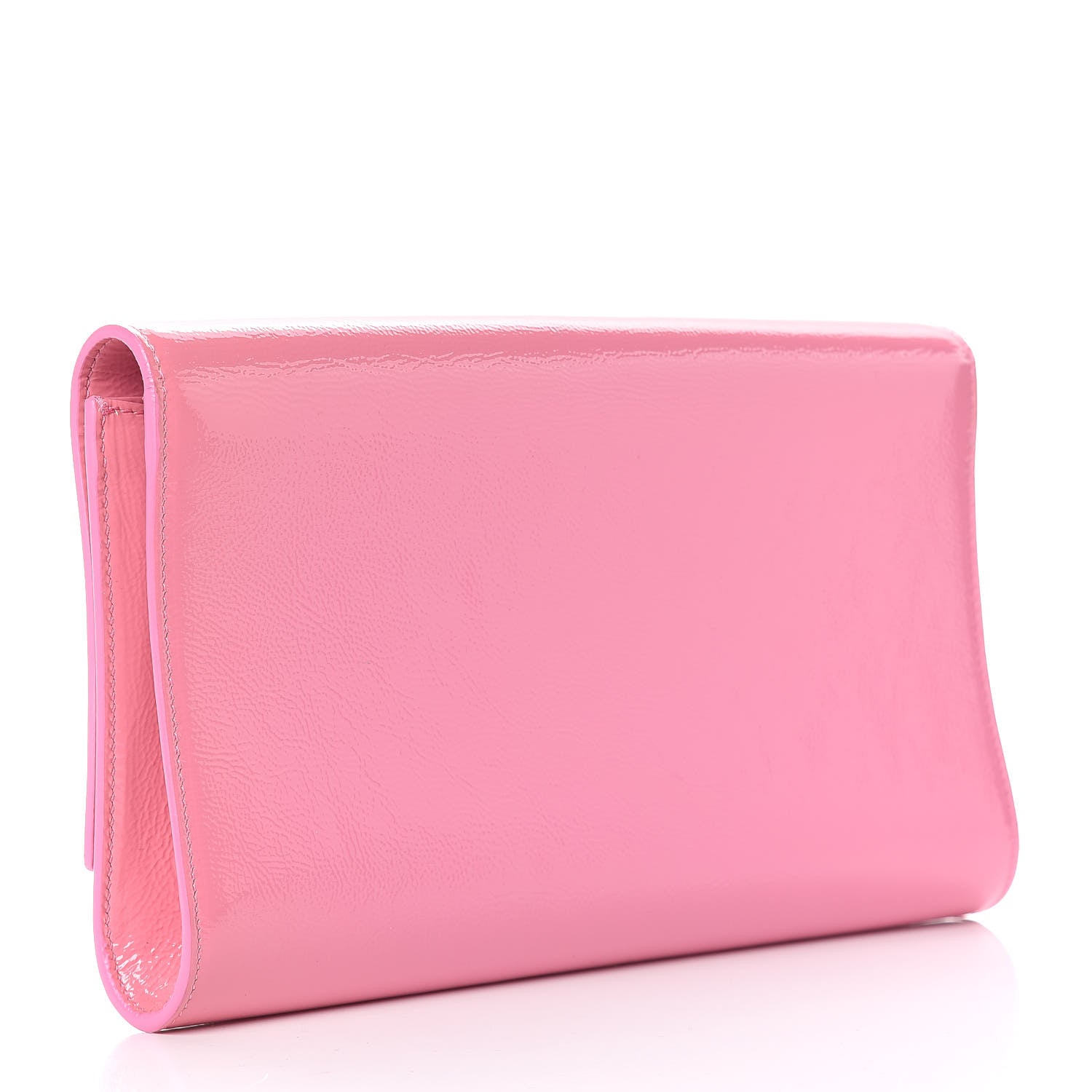 Saint Laurent Textured Patent Large Belle De Jour Clutch Indian Pink 3 of 12