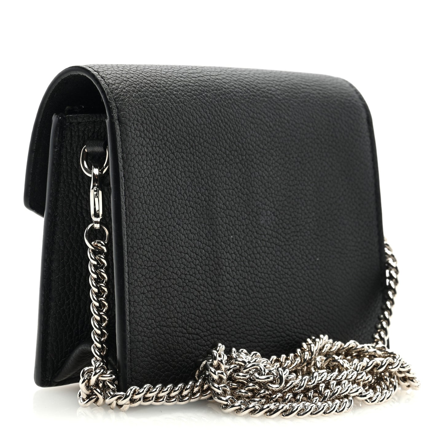 Soft Calfskin Mini My Lockme Chain Pochette Black