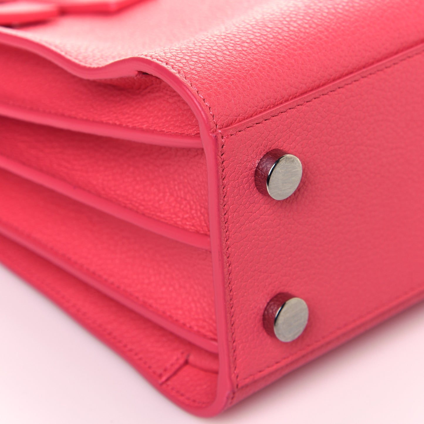 Grained Calfskin Nano Sac De Jour Coral